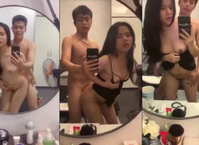 Doggy em gái tại bàn trang điểm còn hỏi em có mỏi chân không